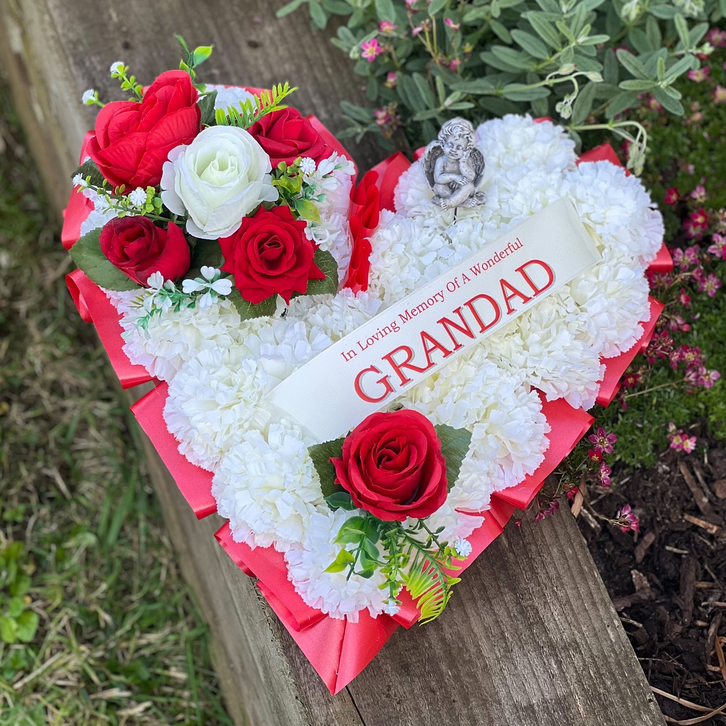 Red Father’s Day Heart with Angel