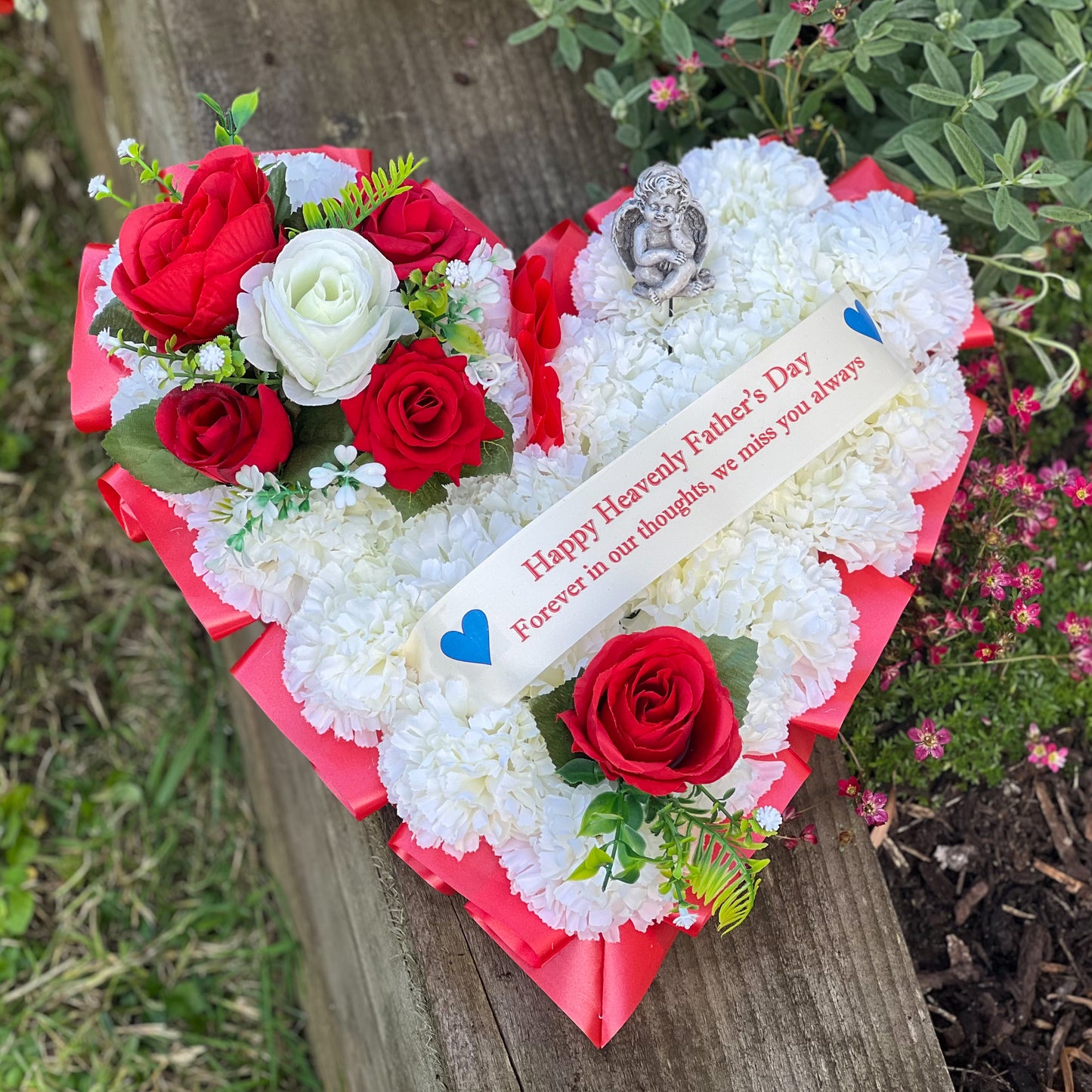 Red Father’s Day Heart with Angel
