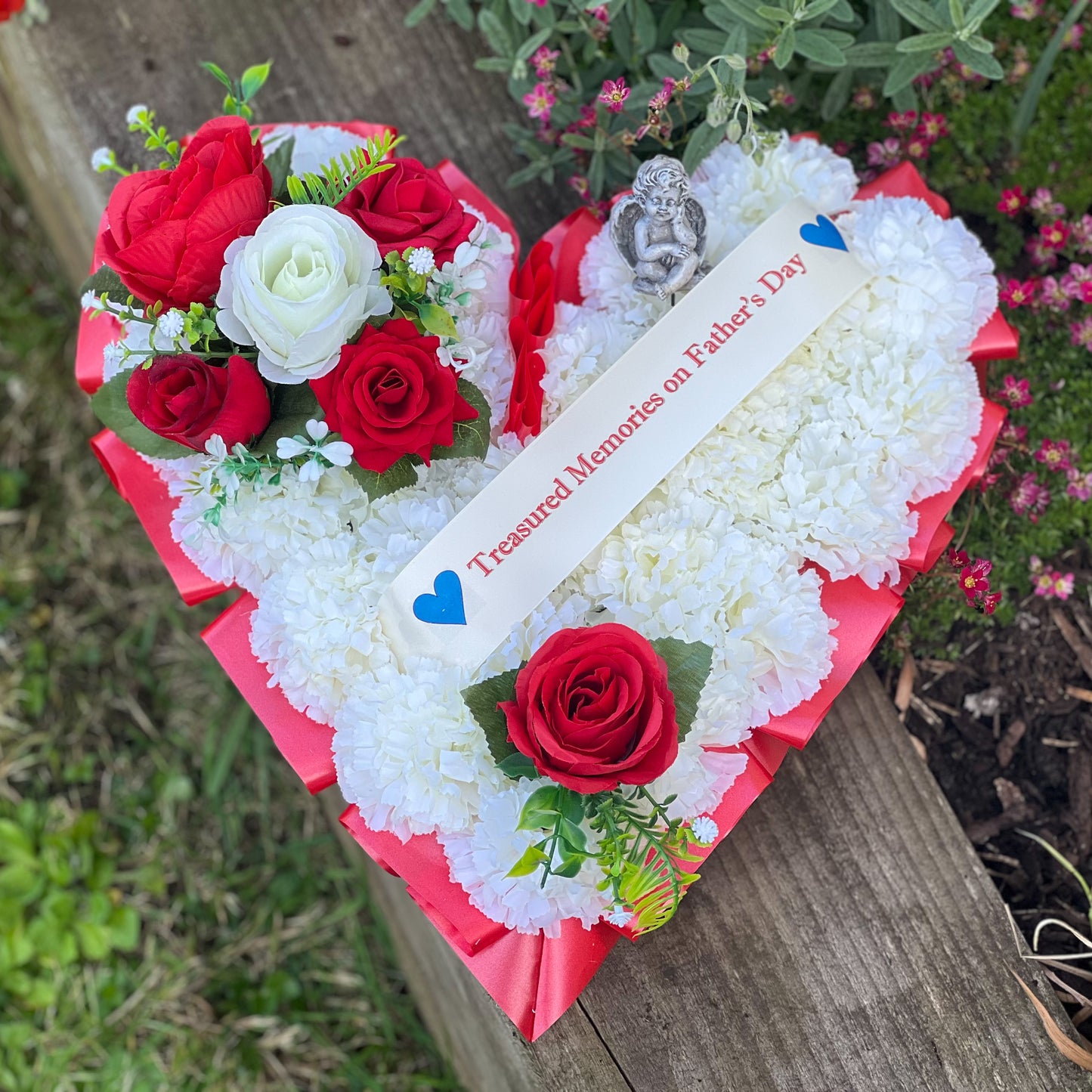 Red Father’s Day Heart with Angel