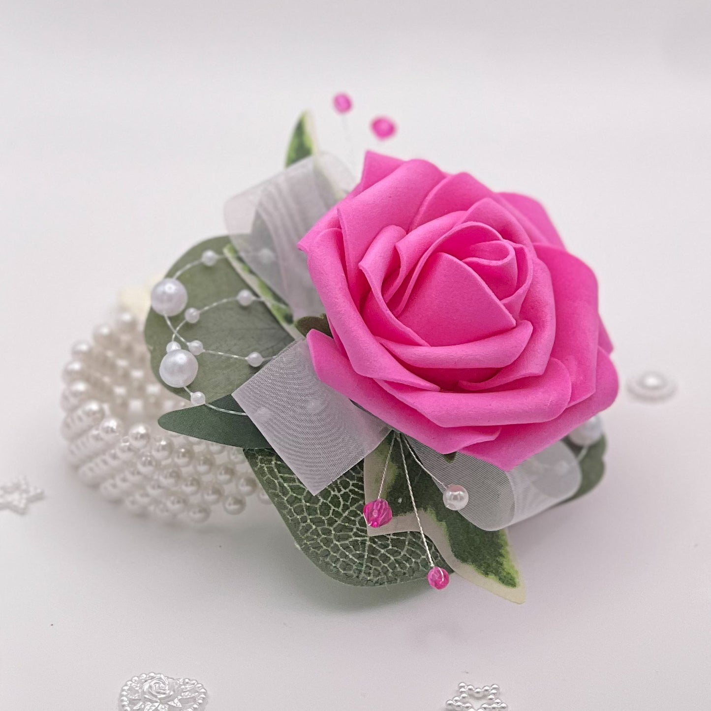 Deep Pink Rose - Debs Flower Corsage