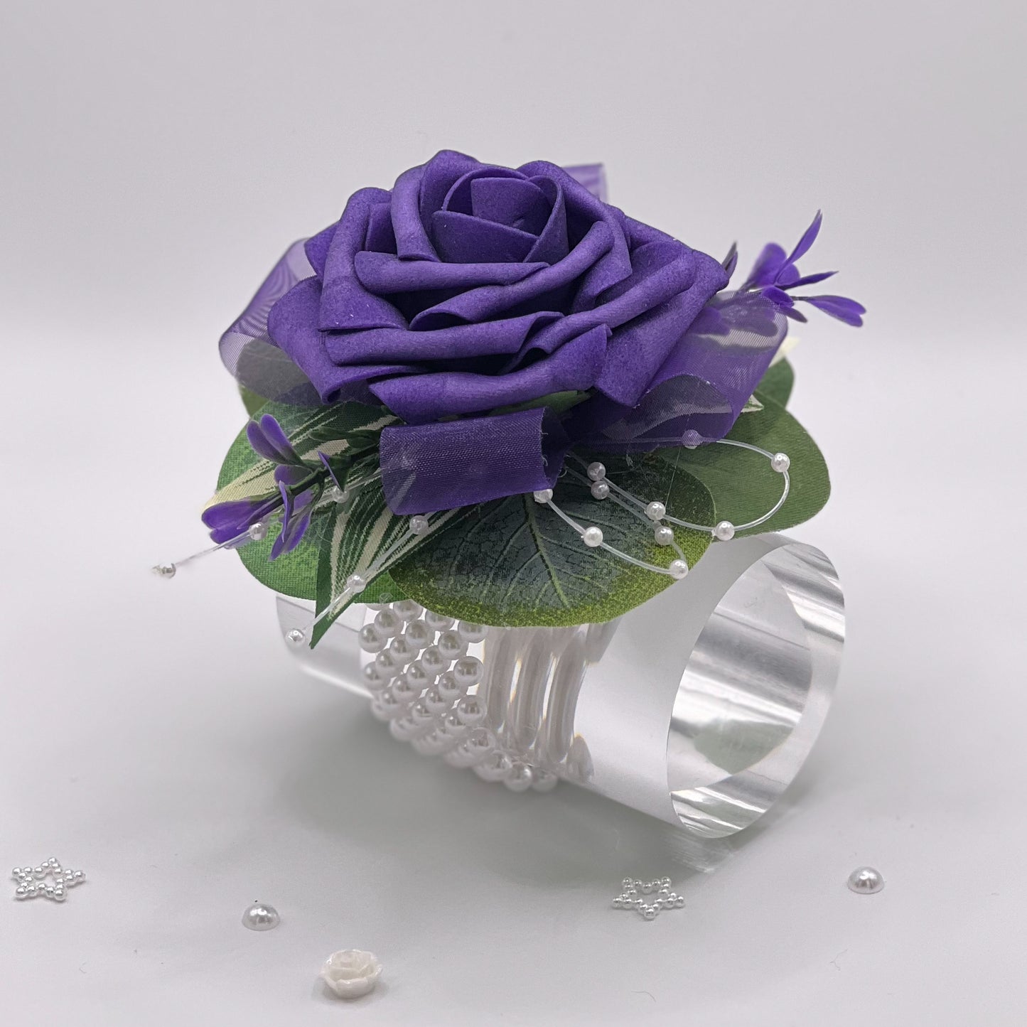 Dark Purple Rose Debs Corsage 1