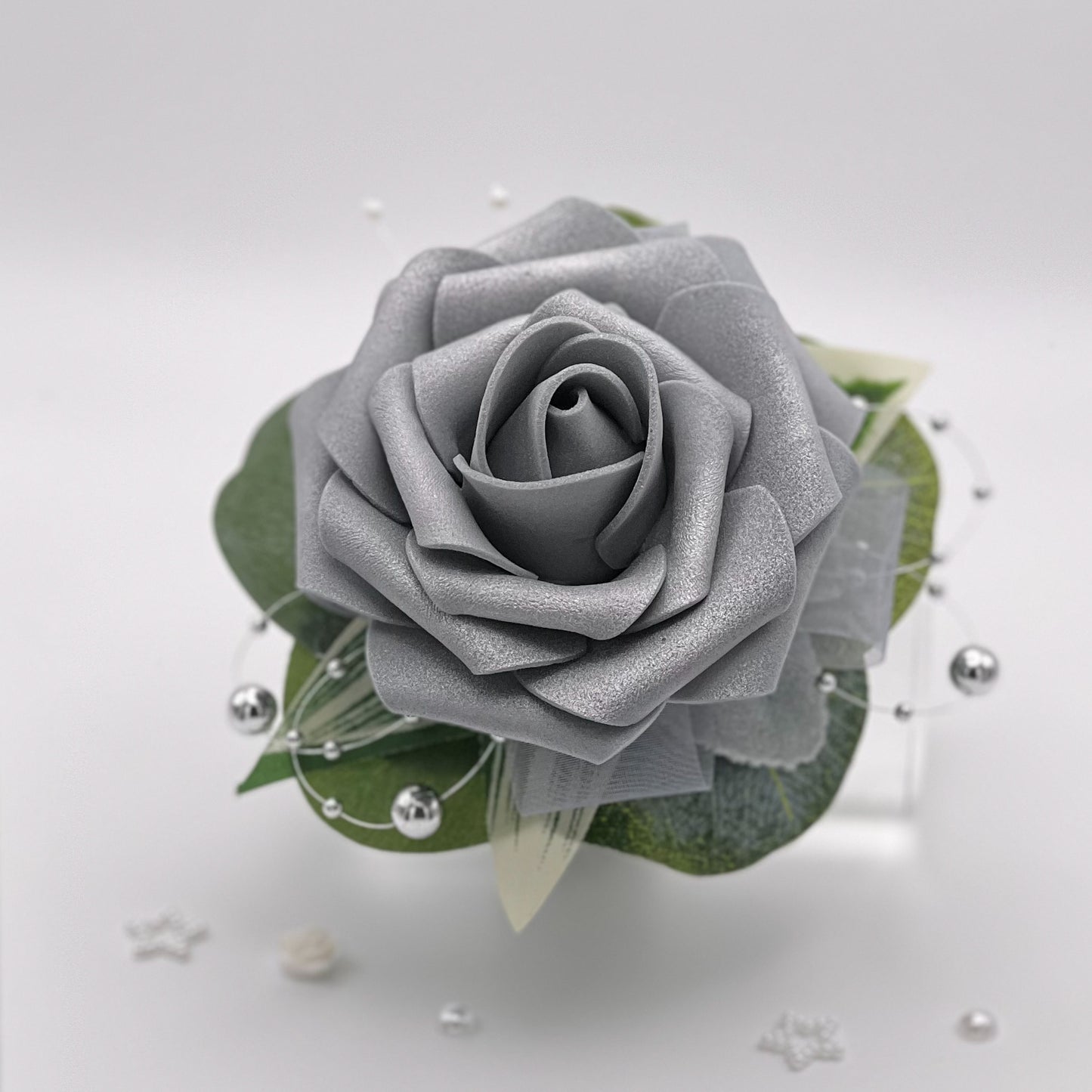 Silver Rose - Debs Flower Corsage