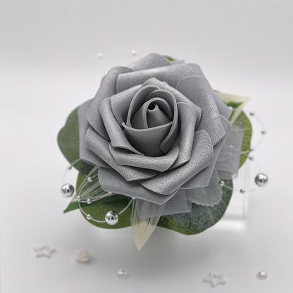 Silver Rose - Debs Flower Corsage