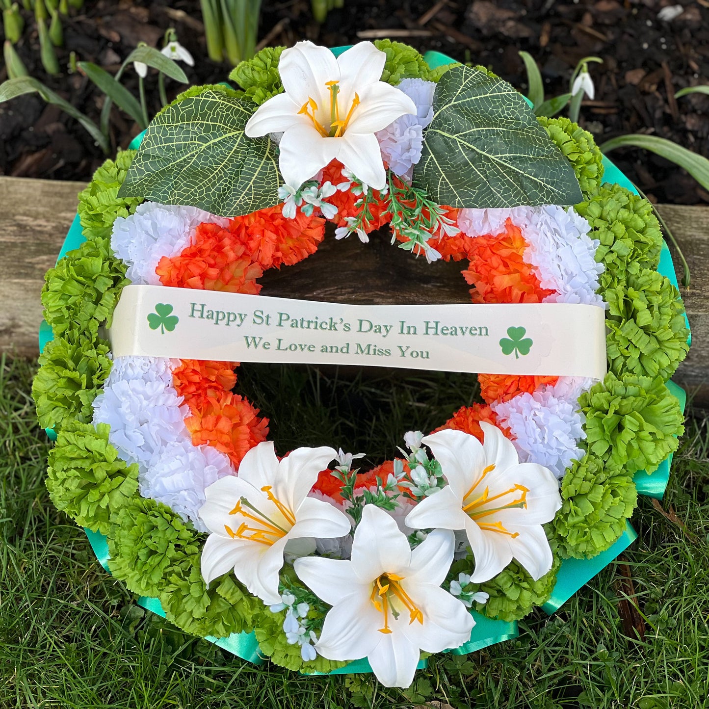 Large St Patrick’s Day Grave Wreath