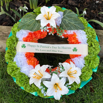 Large St Patrick’s Day Grave Wreath