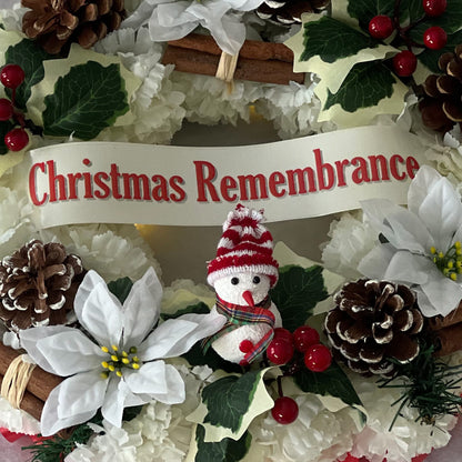 Christmas Grave Wreath - Snowman