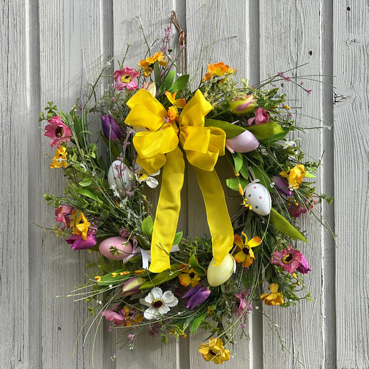 Lavender and Meadow Spring Door Wreath