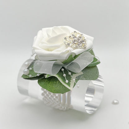 White Rose with Brooch - Debs Flower Corsage