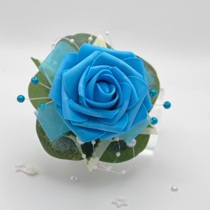 Turquoise Rose - Debs Flower Corsage