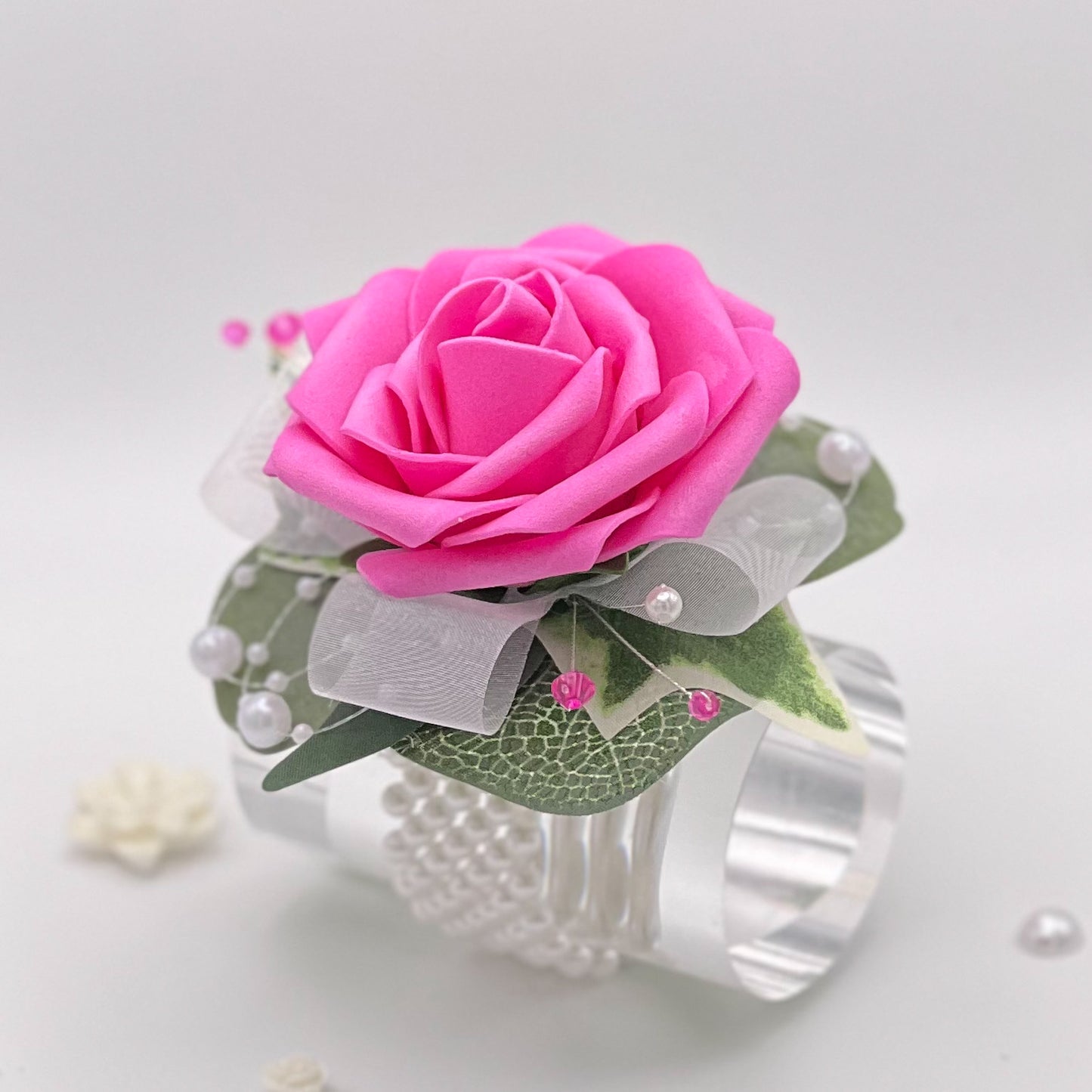 Deep Pink Rose - Debs Flower Corsage