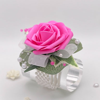Deep Pink Rose - Debs Flower Corsage