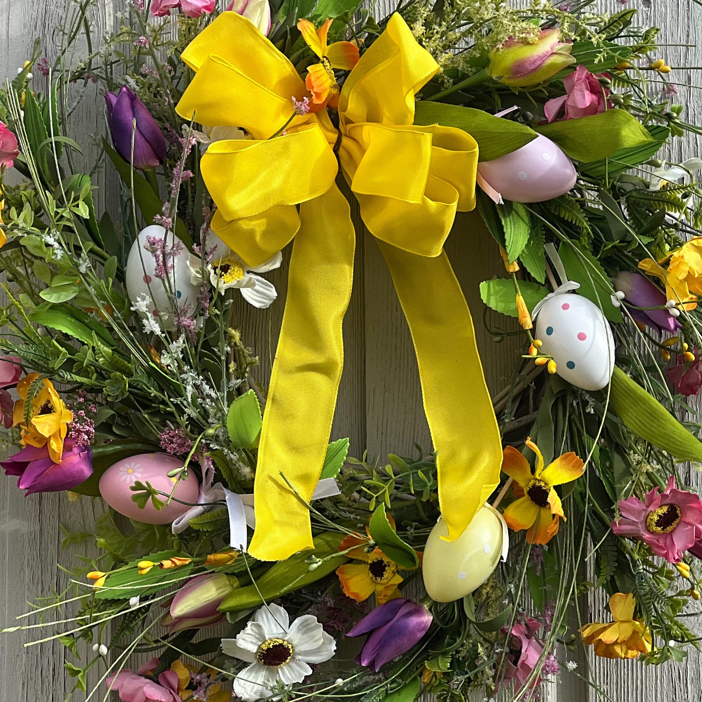 Lavender and Meadow Spring Door Wreath