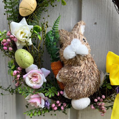 Easter Door Wreath with bunny