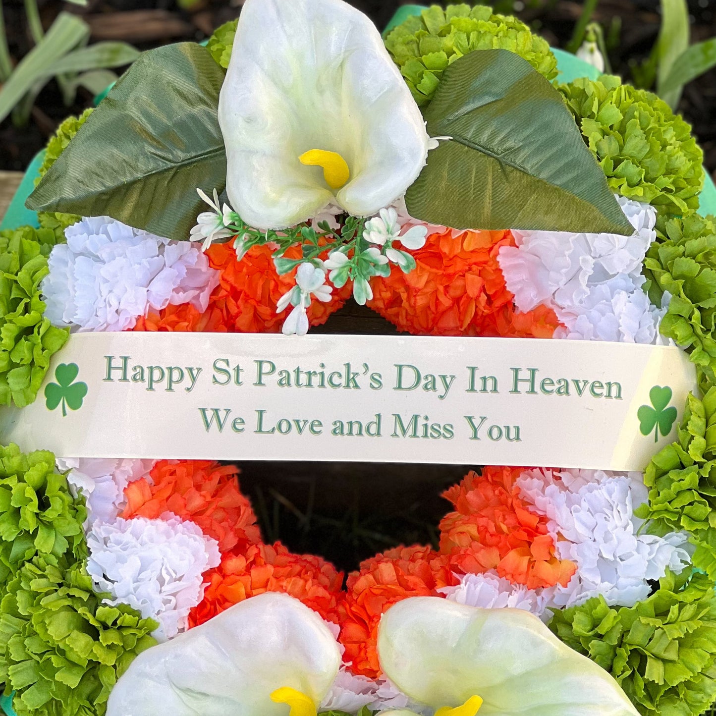 St Patrick’s Day Grave Wreath