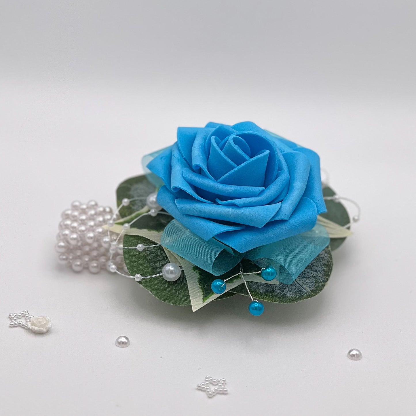 Turquoise Rose - Debs Flower Corsage