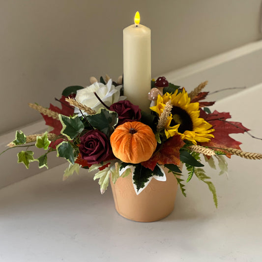 Autumn Candle Table Centre Piece