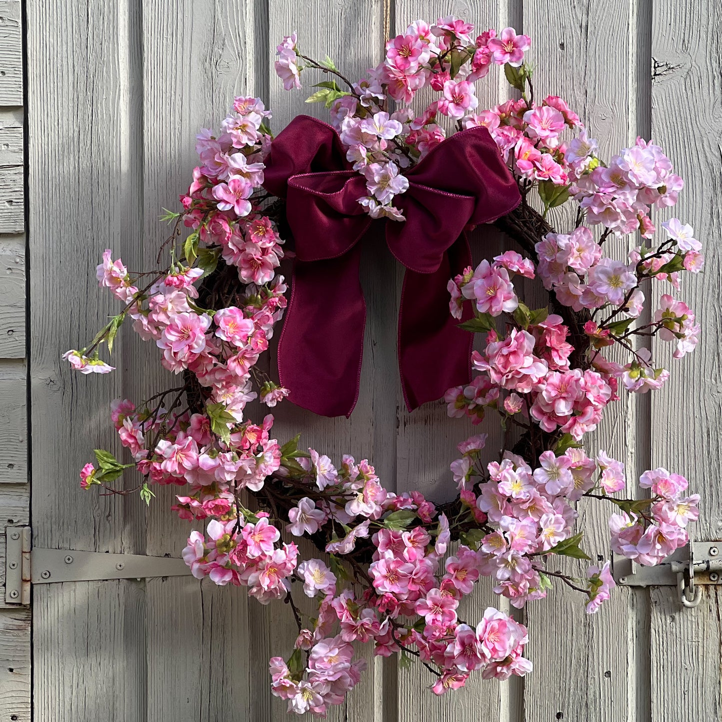 Pink Spring Blossom Door Wreath