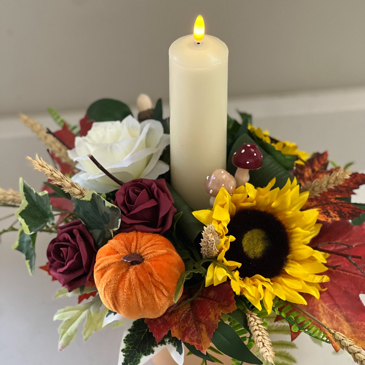 Autumn Candle Table Centre Piece