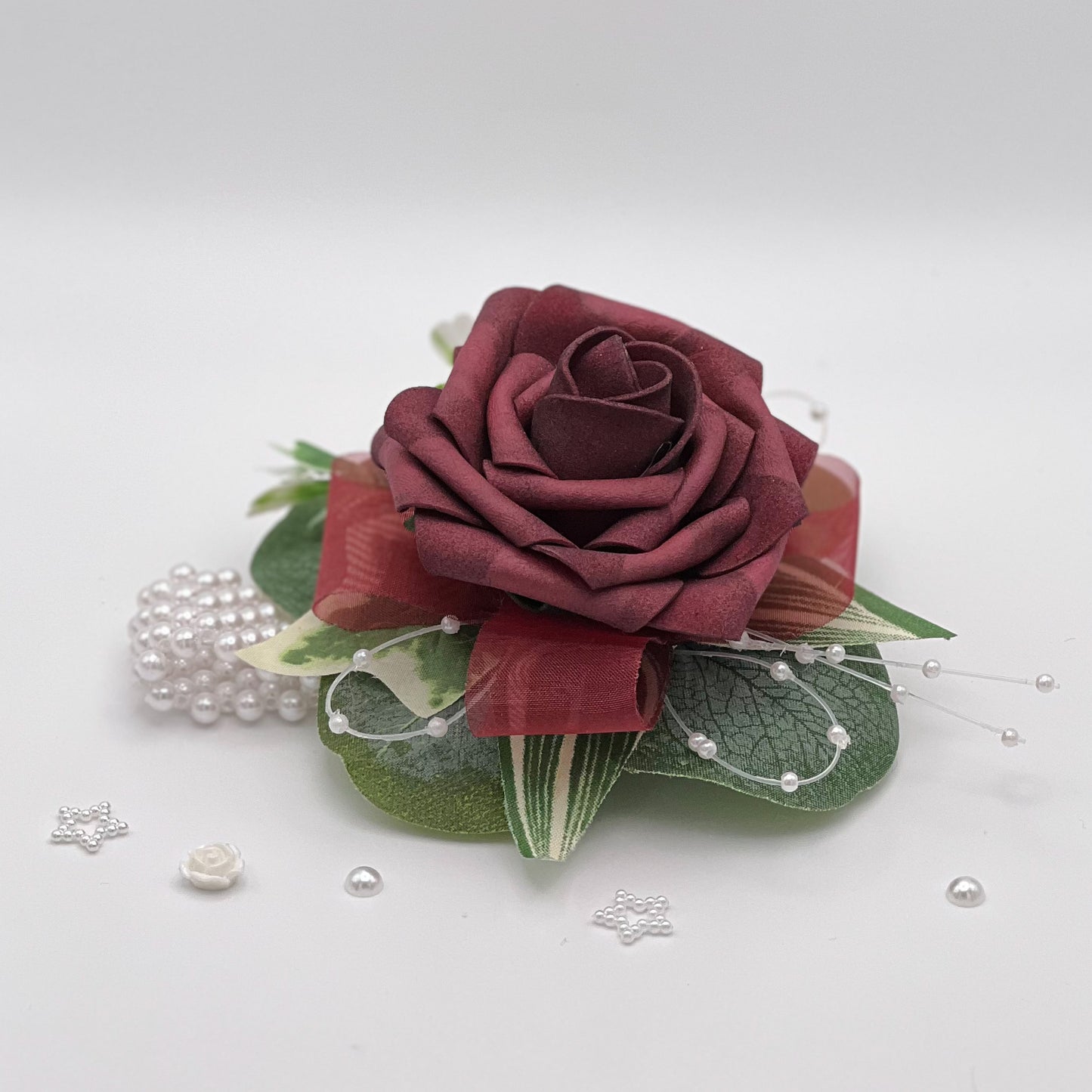Burgundy Rose - Debs Flower Corsage