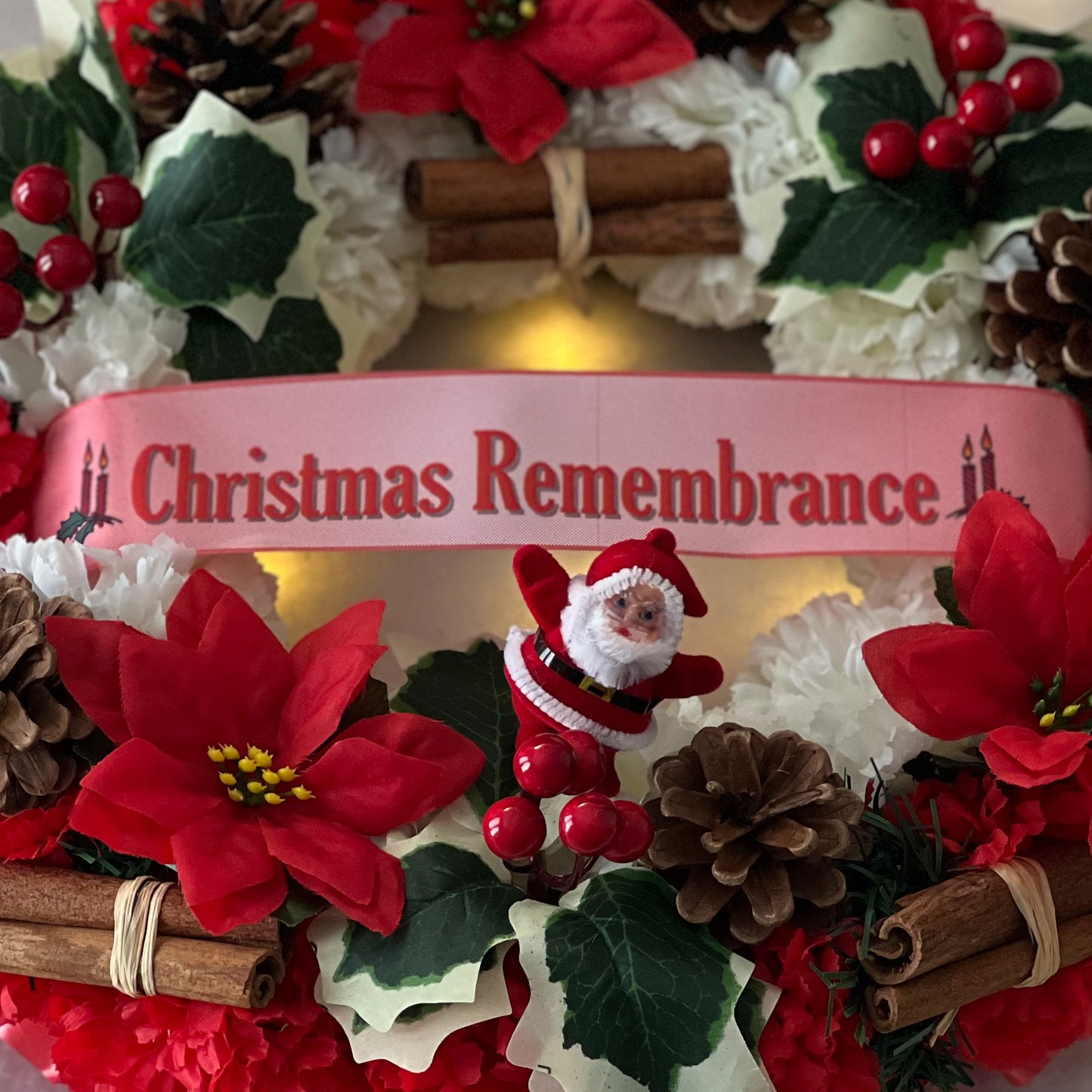 Christmas Grave Wreath - Santa