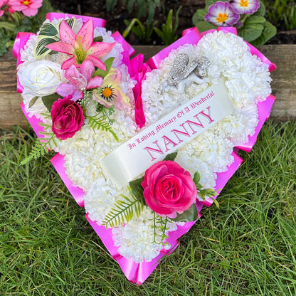 Pink Mother’s Day Heart with Lying Angel