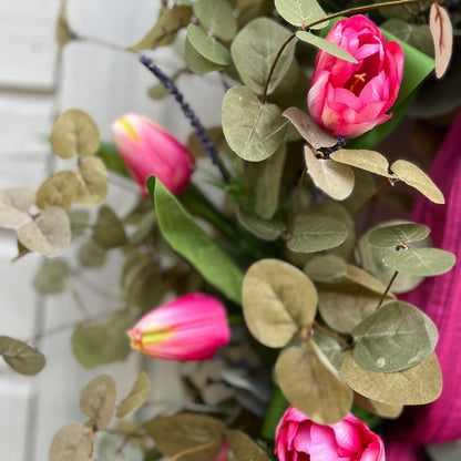 Large Door Spring Wreath - Pinks