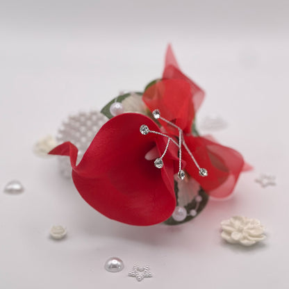 Red Calla Lily - Debs Corsage