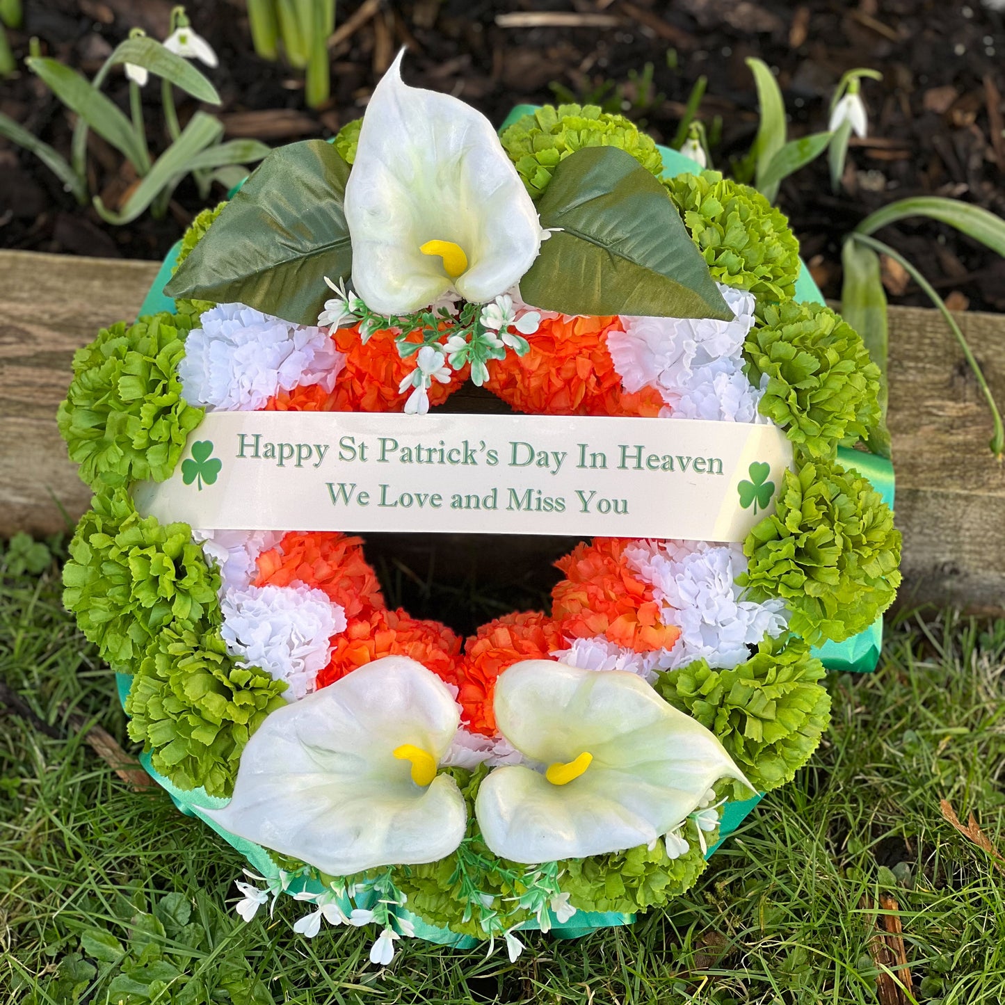 St Patrick’s Day Grave Wreath