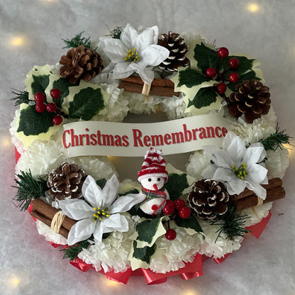 Christmas Grave Wreath - Snowman