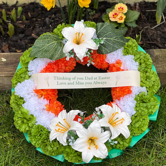 Large Irish Grave Wreath