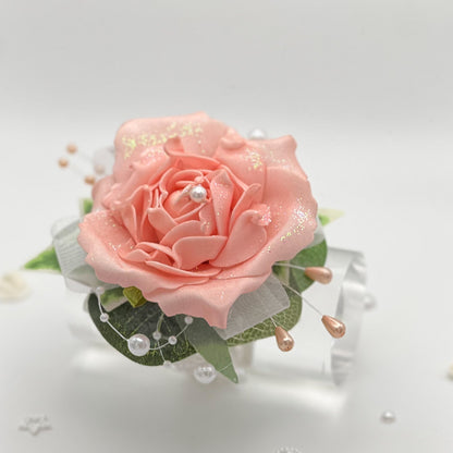 Coral Rose - Debs Flower Corsage