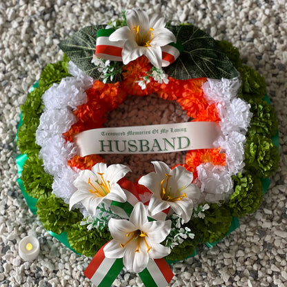 Large Irish Grave Wreath