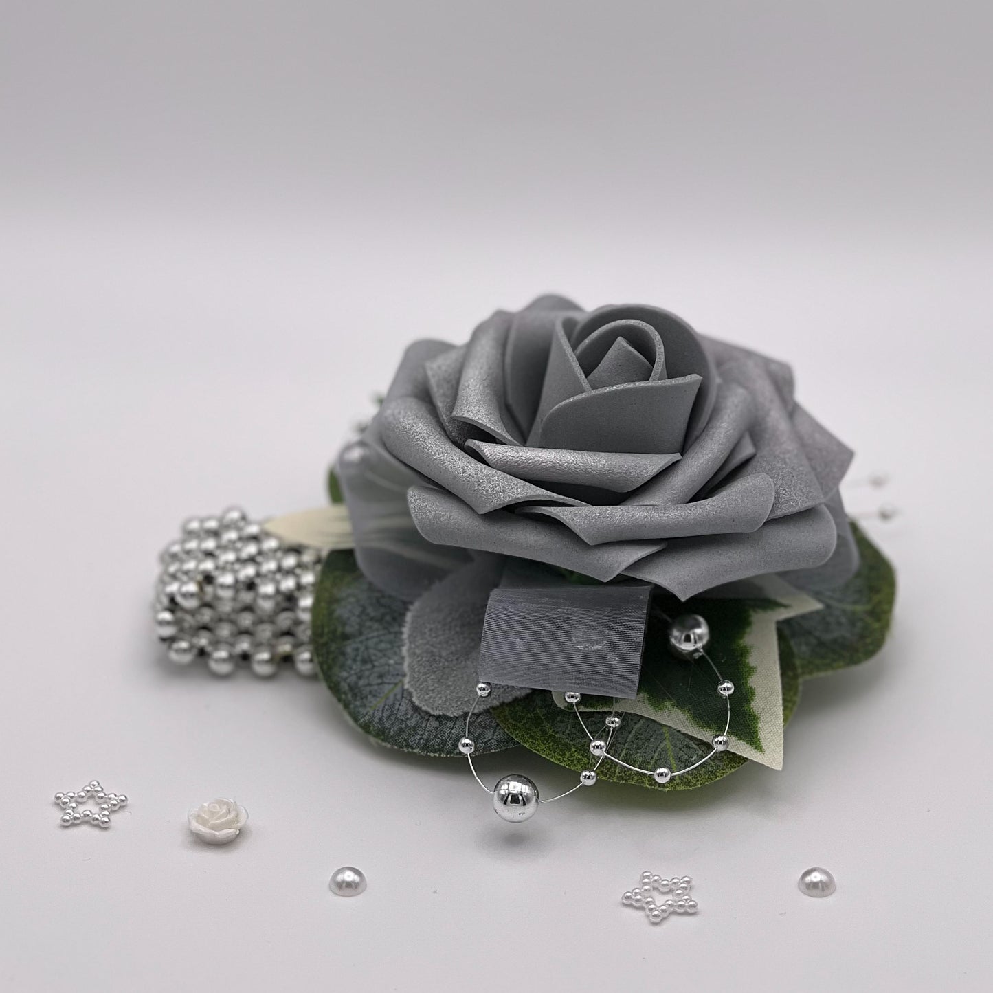 Silver Rose - Debs Flower Corsage