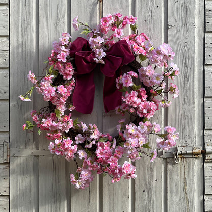 Pink Spring Blossom Door Wreath