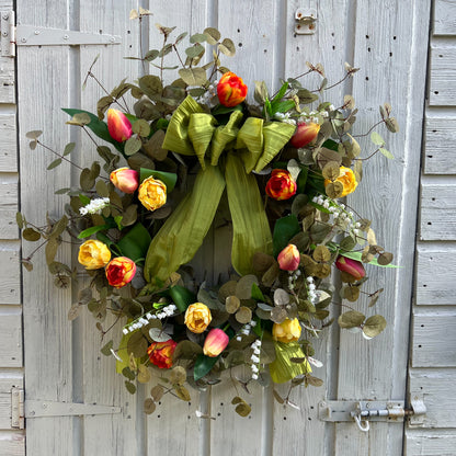 Large Spring Door Wreath - Yellows