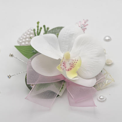 White Orchid with Baby Pink