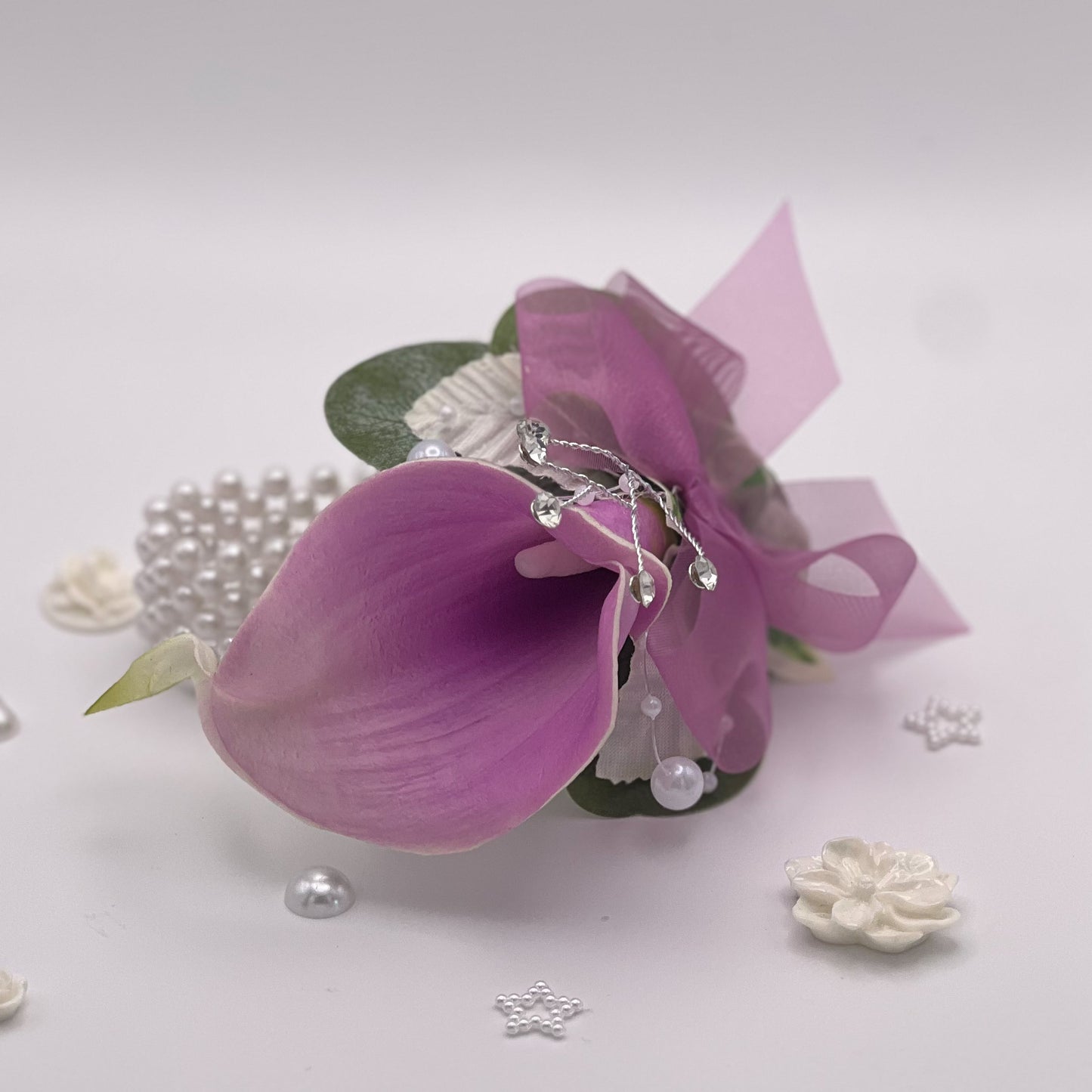 Fuchsia Pink Calla Lily - Debs Flower Corsage