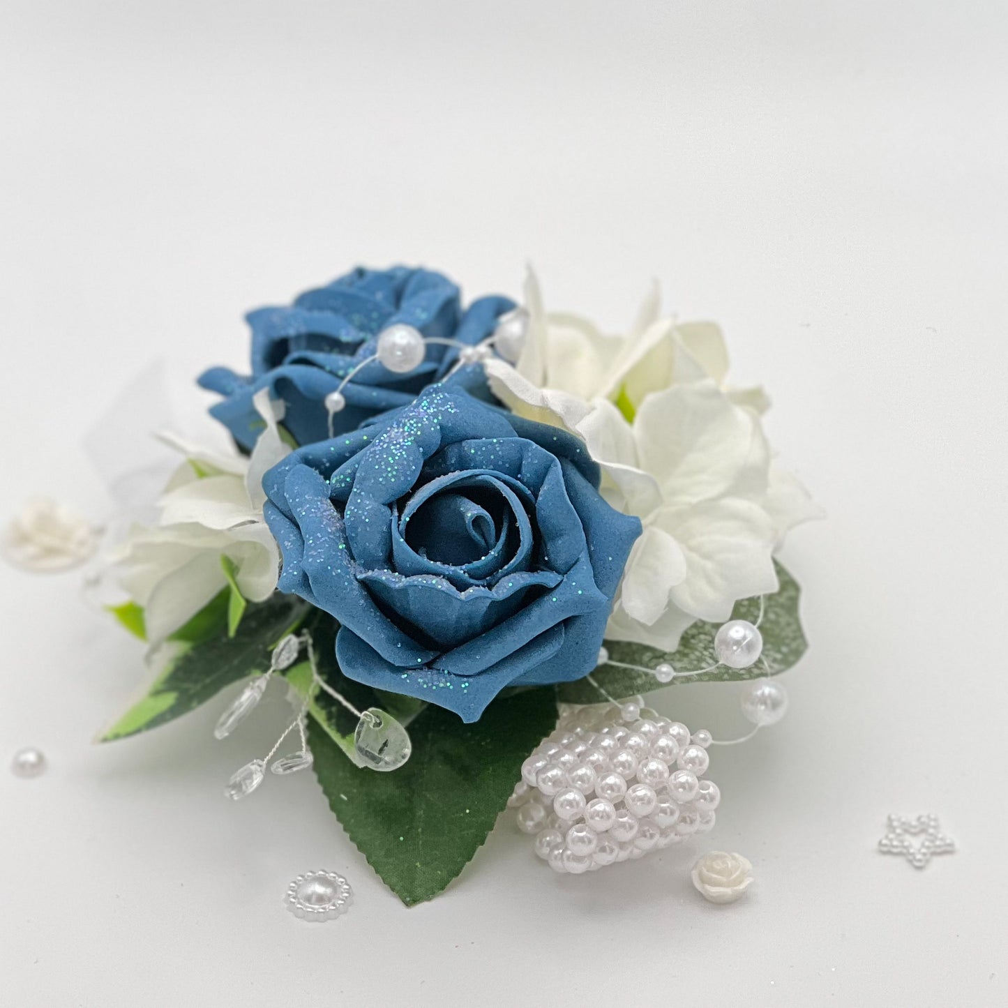 Mixed Light Navy Rose - Debs Flower Corsage