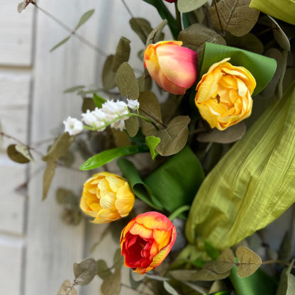 Large Spring Door Wreath - Yellows