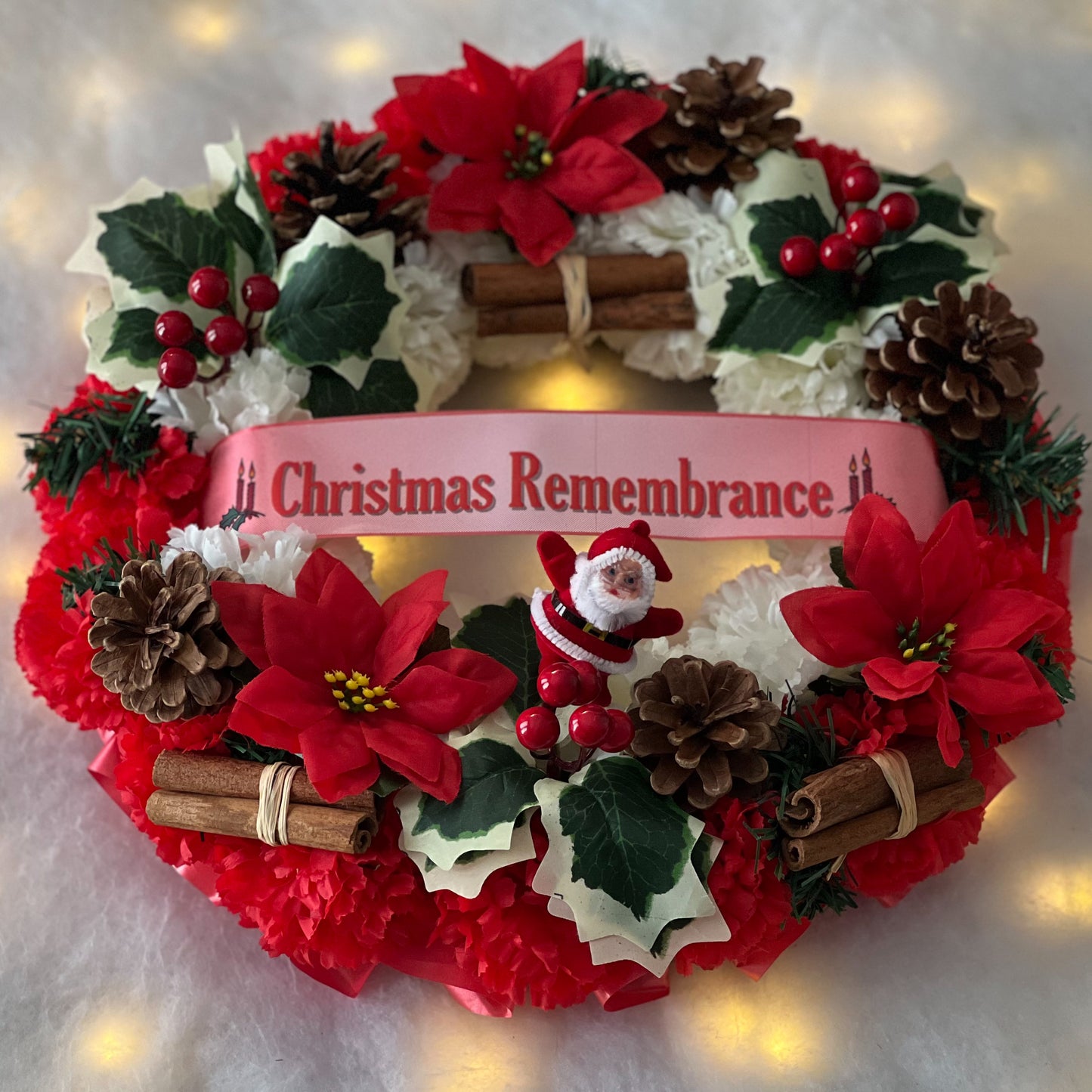 Christmas Grave Wreath - Santa