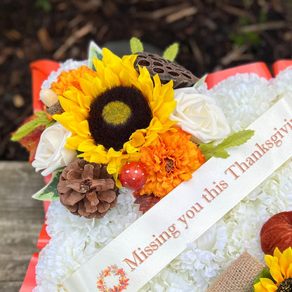 Autumn Cushion Grave Wreath