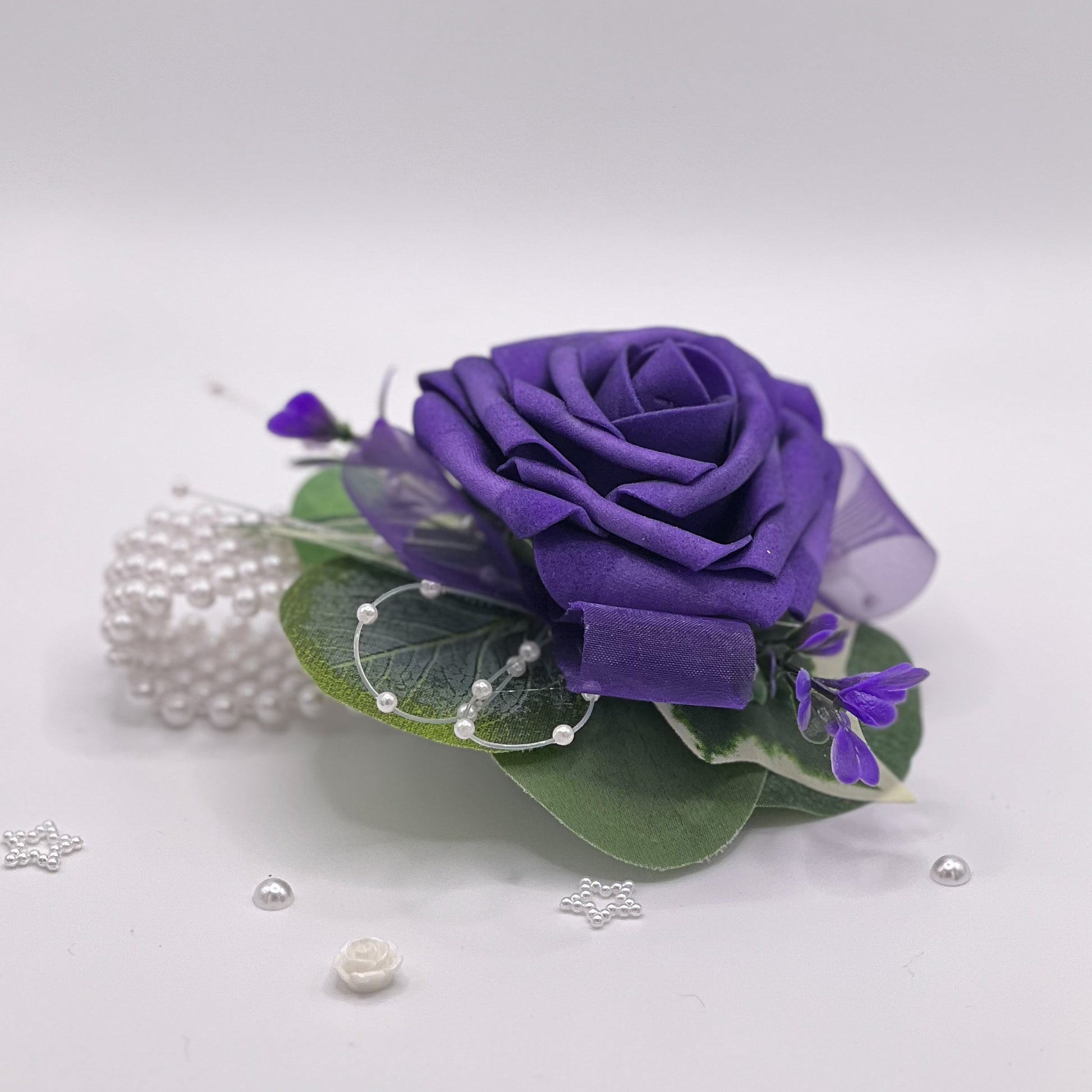 Dark Purple Rose Debs Corsage