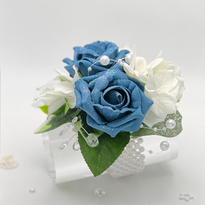 Mixed Light Navy Rose - Debs Flower Corsage