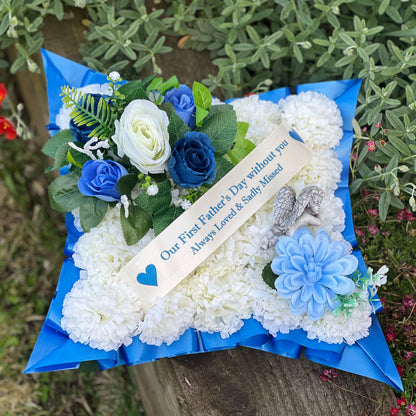 Blue Father’s Day Cushion with Angel