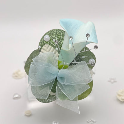 Baby Blue Calla Lily - Debs Flower Corsage