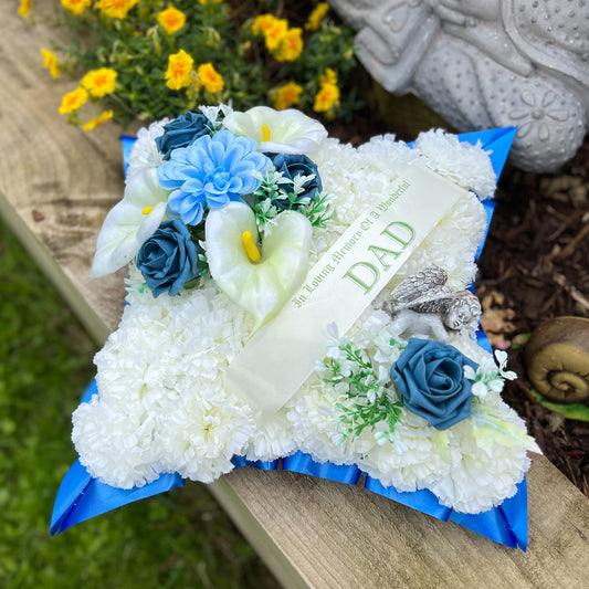 Blue Father’s Day Cushion with Angel