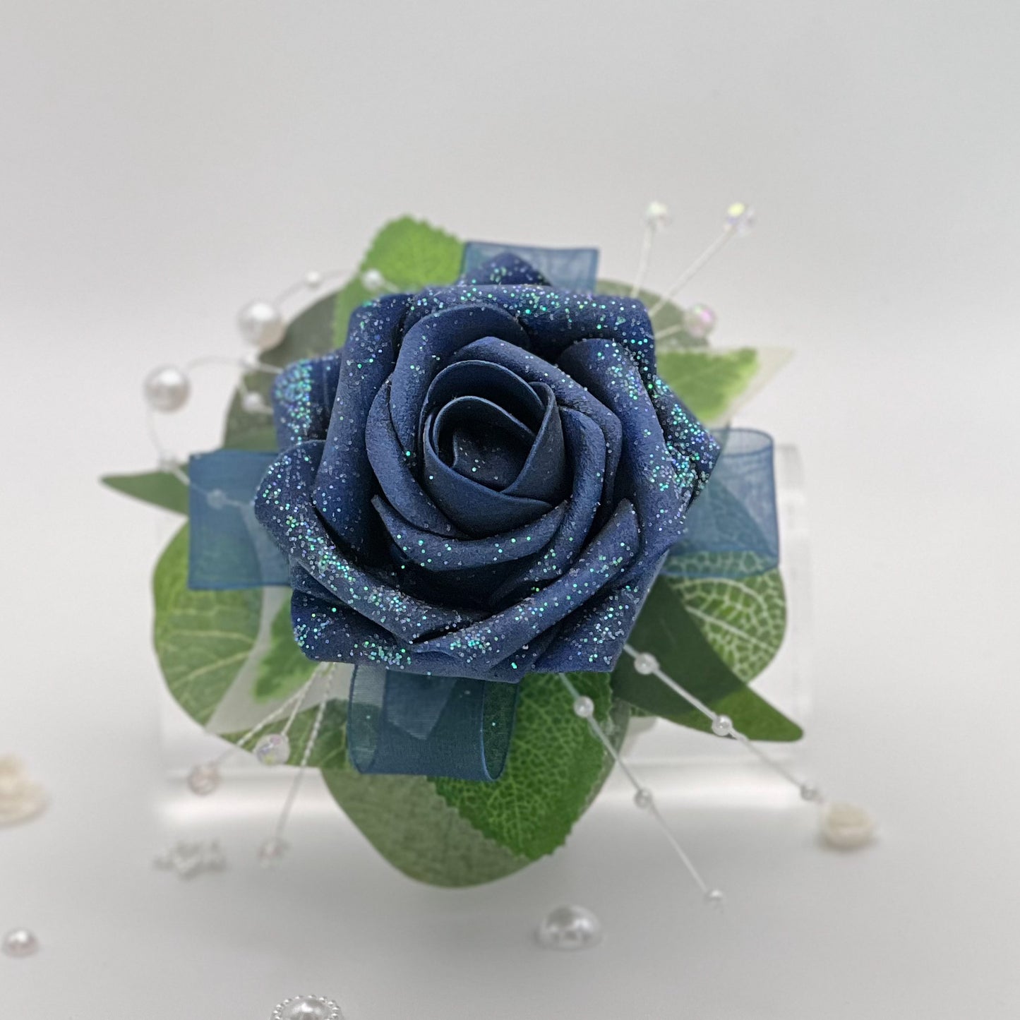 Navy Rose - Debs Flower Corsage