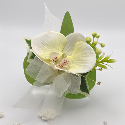 Ivory Orchid Debs Corsage