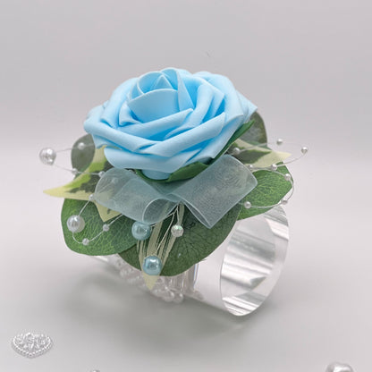 Light Blue Rose Debs Corsage 1