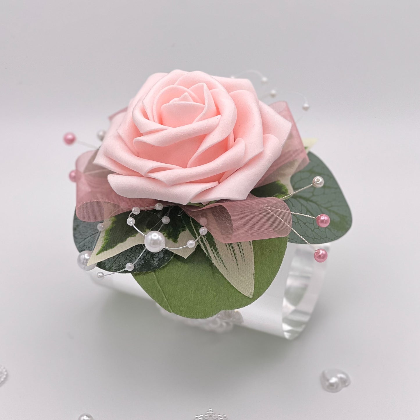 Light Pink Rose Debs Corsage 1